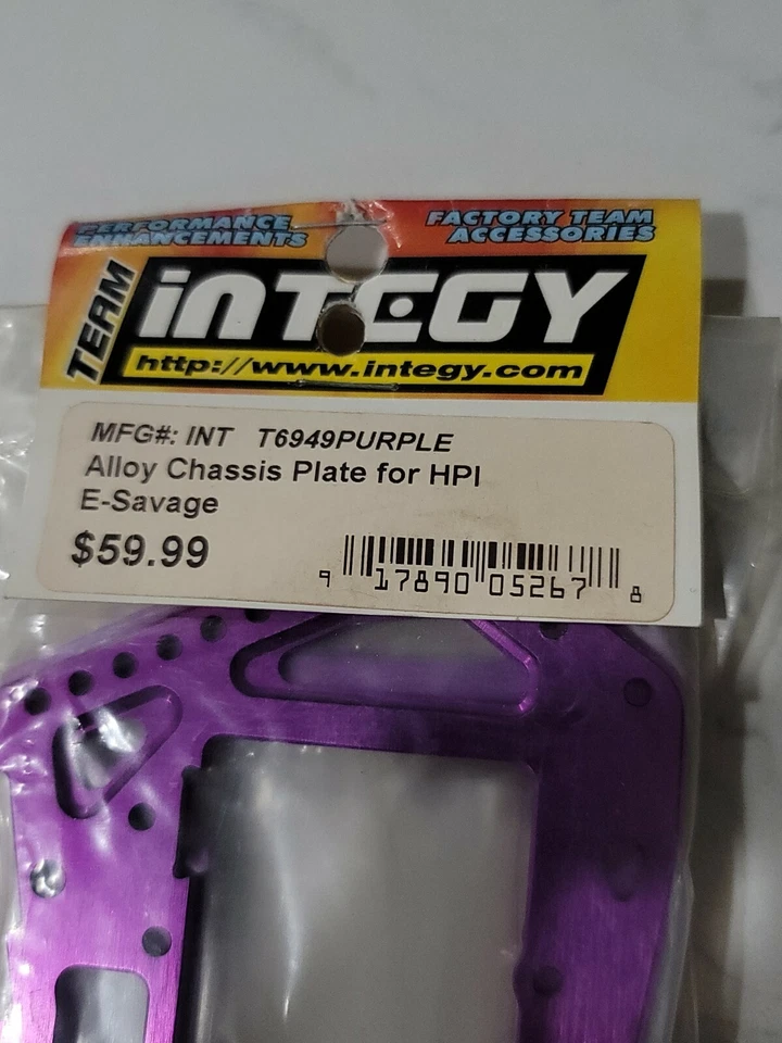 Integy T6949PURPLE Alloy Chassis Plate for HPI E-Savage - Image 2 of 4