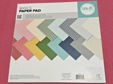 We R Memory Keepers Basics 12x12 Paper Pad 19 double sided 8 designs scrapbooks