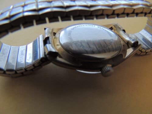 Vintage Helbros Self Winding Day-Date Mens Watch GP w Speidel Band PARTS - Picture 4 of 6