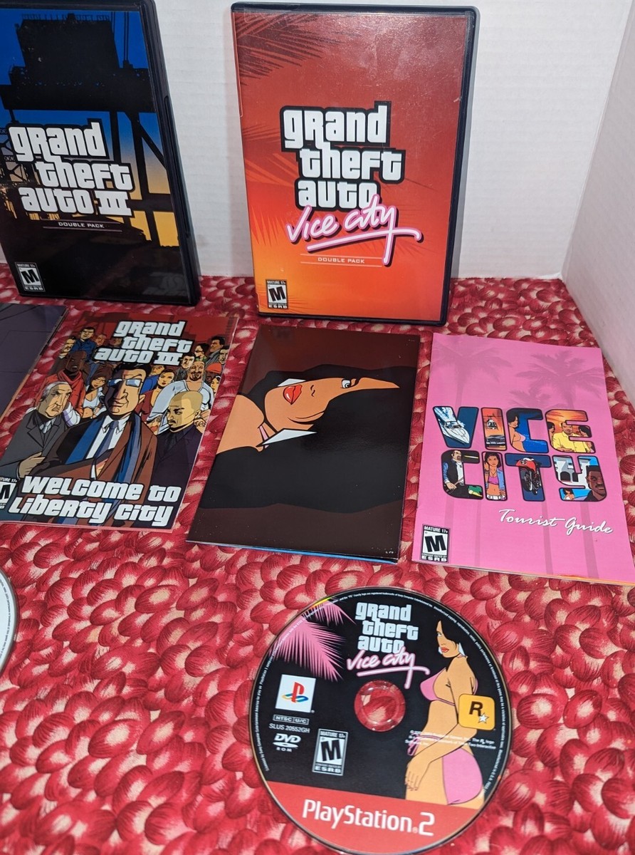 Grand Theft Auto Double Pack III Vice City GTA PlayStation 2