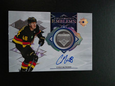 2023-24 Cole McWard Ultmate Emblems Autograph #UE-CE Hockey Ultimate