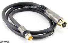 3 ft. Premium XLR Female to RCA Male Audio Cable, Gold