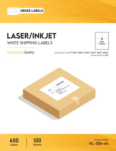 FBA Versandetiketten 4" x 3,33" weiß Etiketten 6-UP 2000 Blatt 12000 Etiketten - Bild 2 von 6