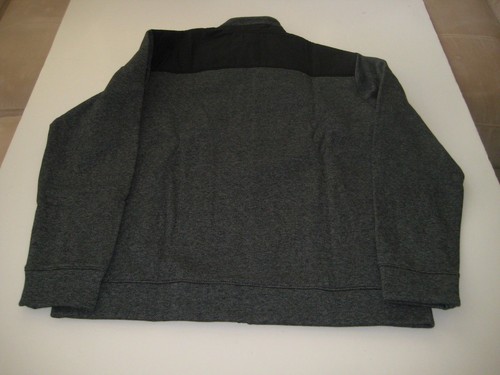 Men's APT.9 LS Mixed Media Mockneck FZ Knit CO Jacket Black Tie 2 $70 - Picture 4 of 11