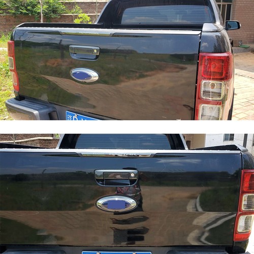 Carbon Fiber Color Stainless Trunk Switch Cover Fit for Ford Ranger 2015-2020 - Picture 3 of 12