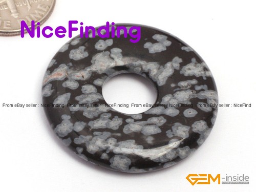 Natural Round Donut Ring Necklace Pendants Beads Jewellery Making Free Shipping - Picture 9 of 60