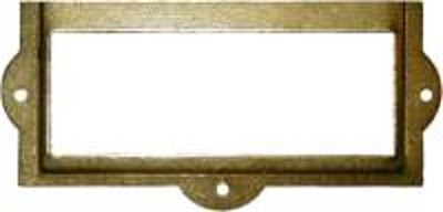 FILE CABINET HARDWARE BRASS PLATED CARD HOLDER D3129