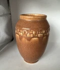 Rookwood Pottery Vase Indian Basket Weave Rust Orange Color #2284 from 1928