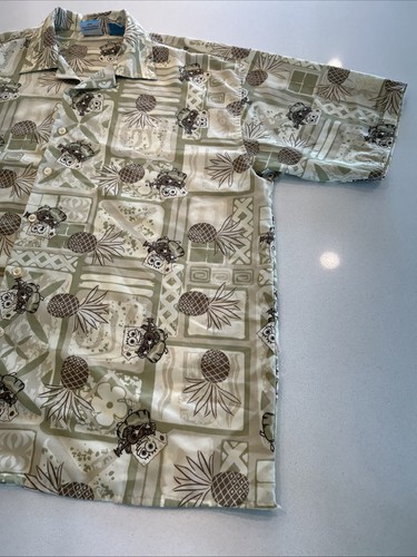 Vintage 2002 Nickelodeon Spongebob Squarepants Hawaiian Button Up Shirt XL - Picture 3 of 10