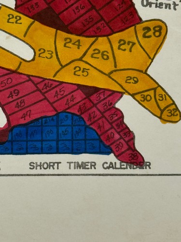 vtg 1960s 70s Vietnam Short Timer Flyer Countdown Outsider Folk Art Calendar - Picture 11 of 14