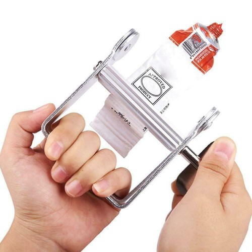 AU Toothpaste Squeezer Tool Dispenser Metal Paint Tube Wringer Hand Roller Tool - Picture 7 of 12