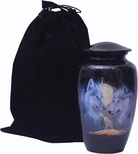 Urnas de cremación para cenizas lobo adulto bolsa de protección de terciopelo adulto 200 libras - Imagen 3 de 4