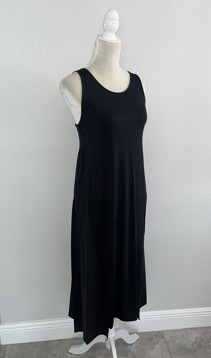 Comfy USA Black Stretch Jersey Modal Spandex Maxi… - image 1