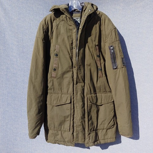 NWT Men's Buffalo David Bitton Parka Coat Military Green *Fits like a Medium* - Picture 1 of 13