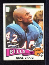 1975 Topps #387 Neal Craig Buffalo Bills Football ROOKIE Card EX+