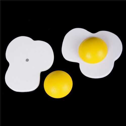 Kitchen Food Pretend Play Wooden Magnetic Omelette Egg Yolk Children TD-vm - Picture 6 of 6