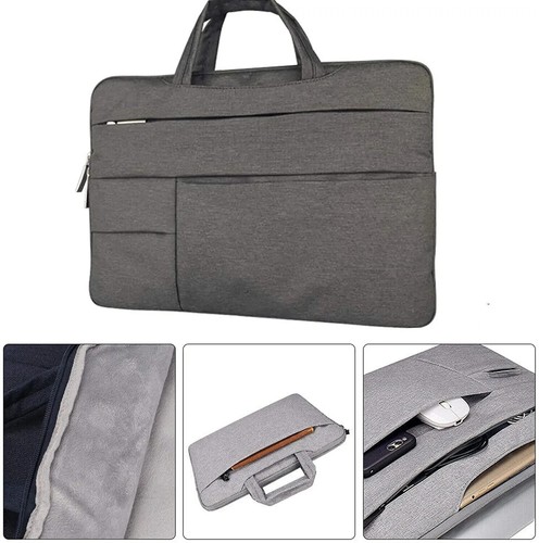 15.6" Inch Laptop Bag in Oxford Grey, Water & Scratch Proof, With Straps