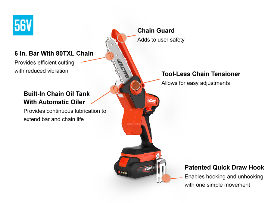 ECHO DHS-3006X1 Battery Powered Handheld 6 in. Pruning Saw with