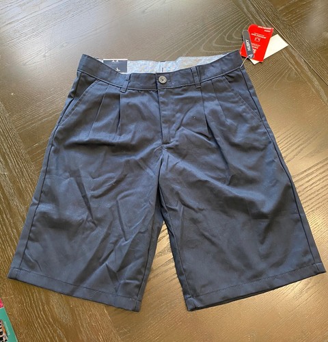 Chaps Boys Adjustable Waist Navy Blue School Shorts SIZE 14 HUSKY