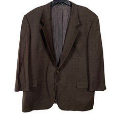 Valentino Uomo Blazer Suit Jacket Mens 48R Brown Speckled Single Breasted Wool
