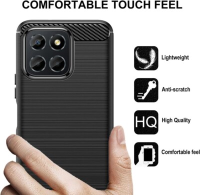 For Honor X6B Case, Slim Carbon Fibre Silicone Shockproof ARMOUR Gel