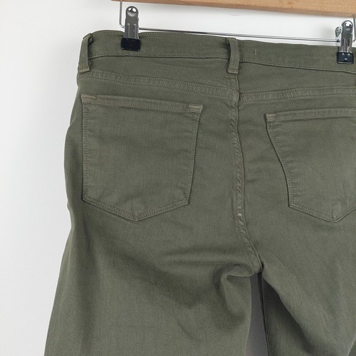 Pantalones de mezclilla J Brand 10 caqui verde caqui elásticos ajustados con cremallera al tobillo 28 W31 L27,5 - Imagen 12 de 17