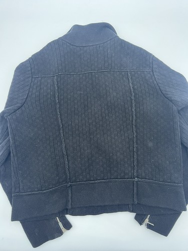 Tommy Hilfiger Women's Full Zip Black Cable Knit Sweater Jacket Heavy XL Vintage - Picture 12 of 12