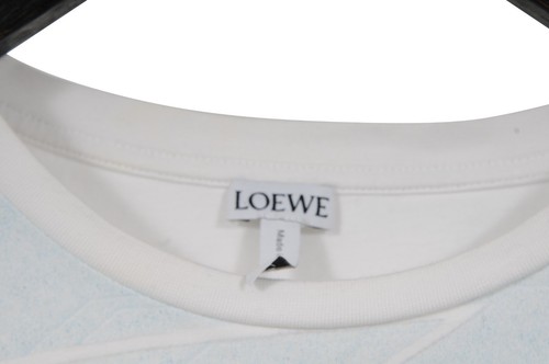 Loewe Women Racing Nascar T Shirt Large White Blue Cotton Short Sleeve Distress - Picture 6 of 10