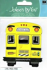 YELLOW SCHOOL BUS Jolee's Boutique 3-D Embellishment Children Transport