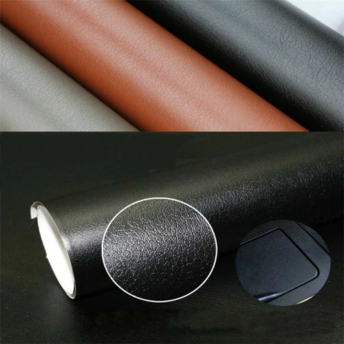 12"x60" Leather Grain Premium Grade  Fiber Vinyl Wrap Sticker Decal