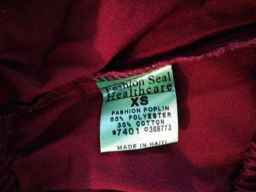 Fashion Seal Health Care Scrub Set Burgundy Top S/Bottoms XS (OBO) - Picture 3 of 10