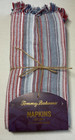 TOMMY BAHAMA NAPKINS (4) STRIPES RED WHITE BLUE 18 X 18 POLYESTER COTTON NIP