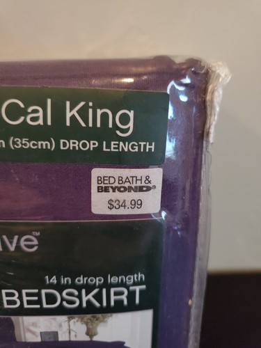 Smoothweave Purple 14-Inch Tailored California King Bed Skirt** - Picture 2 of 5