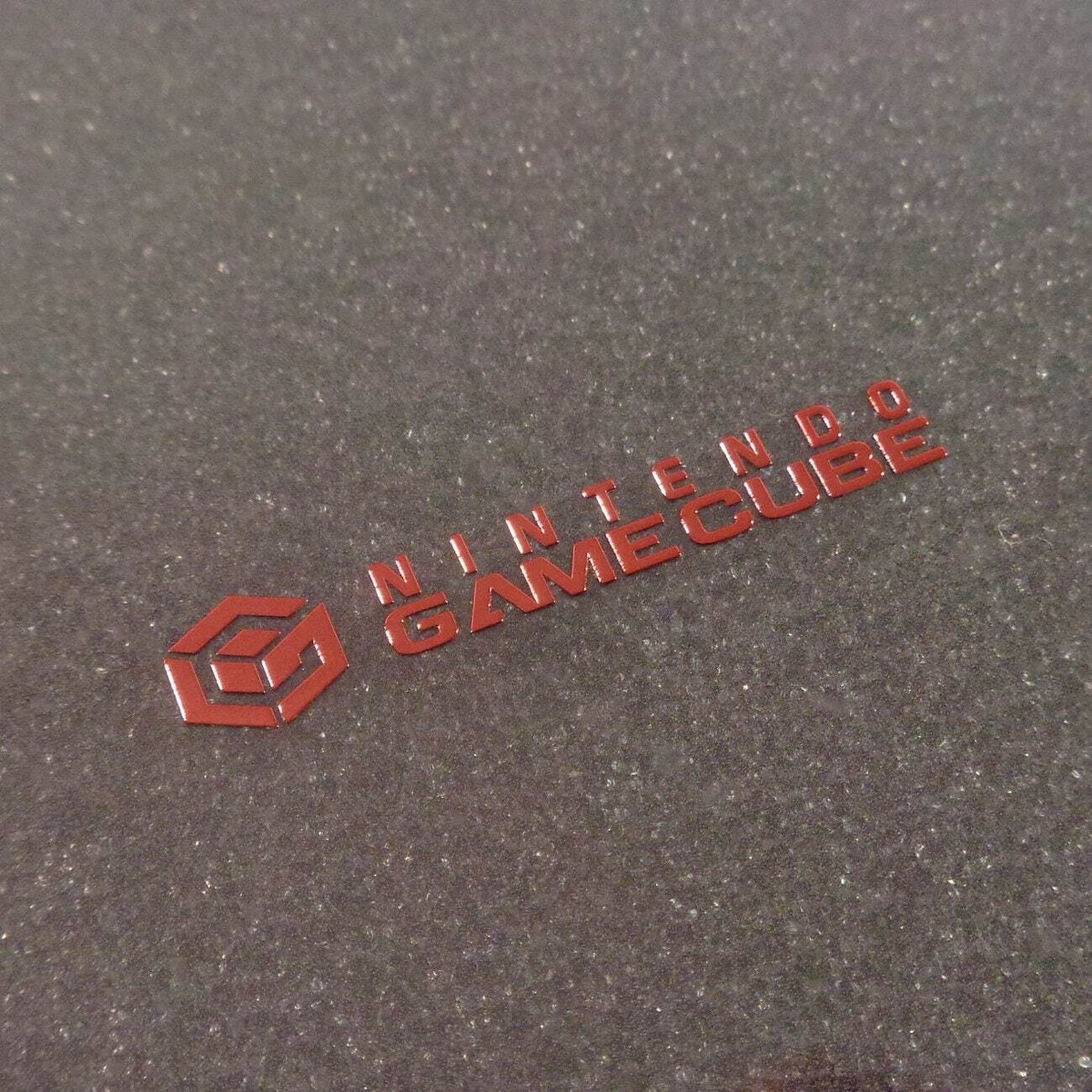 GameCube Red Metallic Label / Aufkleber / Sticker / Badge