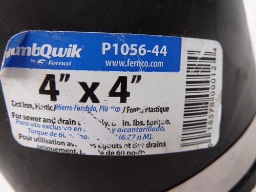 Fernco 1056-44 - 4" x 4" Flexible Pipe Connector Coupling-4" Sewer & Drain Pipe - Picture 4 of 5