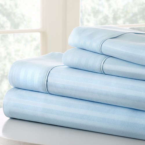 Kaycie Gray Hotel Collection ultraweich 4-teiliges gestreiftes Blattset - Bild 15 von 16