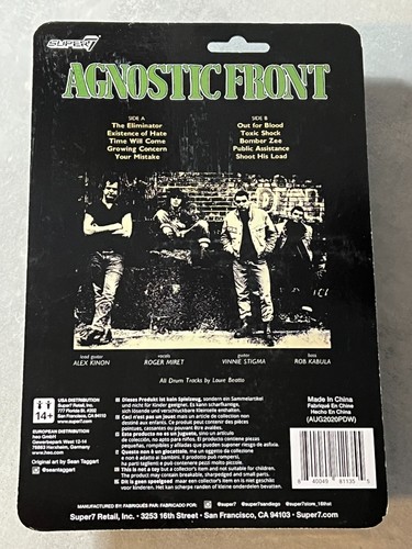 Super7 ReAction Agnostic Front 3.75" Glow in Dark Action Figure Cause for Alarm - Picture 2 of 2