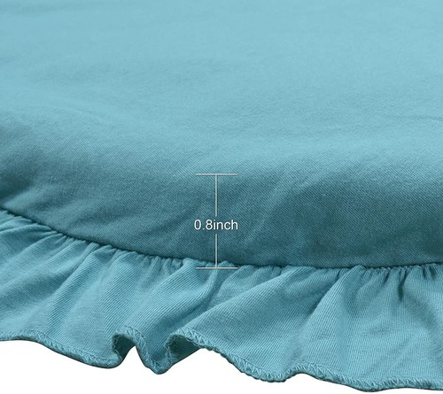 Tappetino da gioco in cotone per bambini, tappetino morbido gattonare, tappeto rotondo sfoderabile e lavabile - Foto 7 di 17