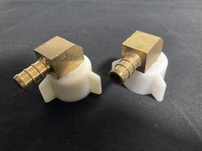 SSG Brass 90 Degree swivel faucet adapter 3/8" pex x 1/2" FIP  2 Count Pack