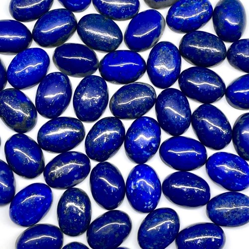 Lotto 8 pz pietre preziose cabochon sfuse lapislazzuli naturali non trattate 18 x 13 mm - Foto 10 di 15