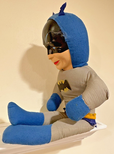 Extremely Rare 1966 West Batman Commonwealth Toys Rubber Face Plush Doll 23" - Picture 3 of 7