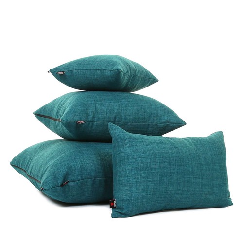 New Soft Linen Effect Chenille Blend Fabric Handmade Cushions With Filling - Picture 11 of 47