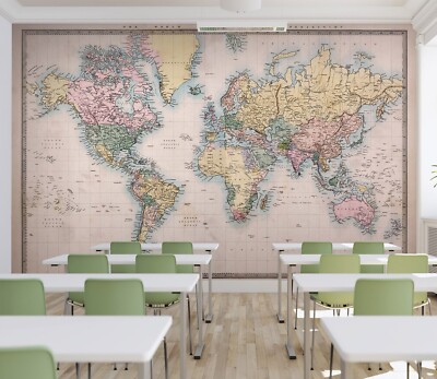 3D Comprehensive World Map 8811 Wallpaper Wall Murals Wall Paper Print Mural Rom
