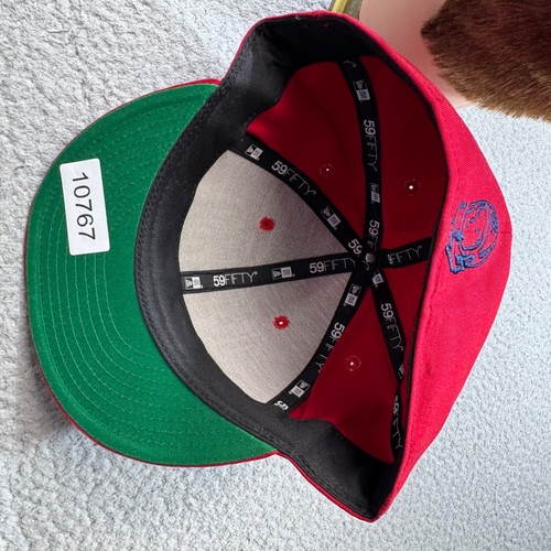Billionaire Boys Club Hat Fitted 8 Red 59 Fifty New Era BBC Streetwear Spell Out - Picture 10 of 10