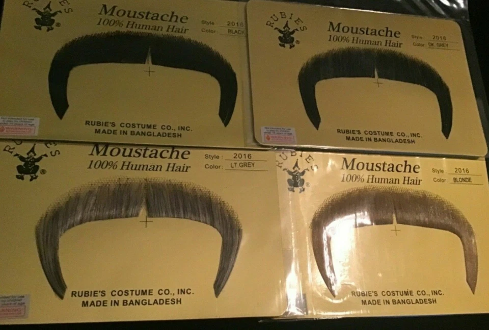 BIGOTES TEATRALES - 100% CABELLO HUMANO ZAPATA BIGOTE RUBÍES 2016 ELIGE CUALQUIER TONO Foto 2 de 4