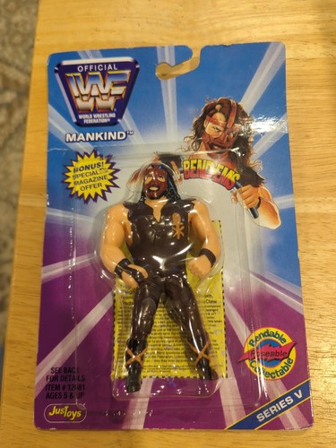 WWF Just Toys Mankind Mick Foley Bend-ems Wrestlin...