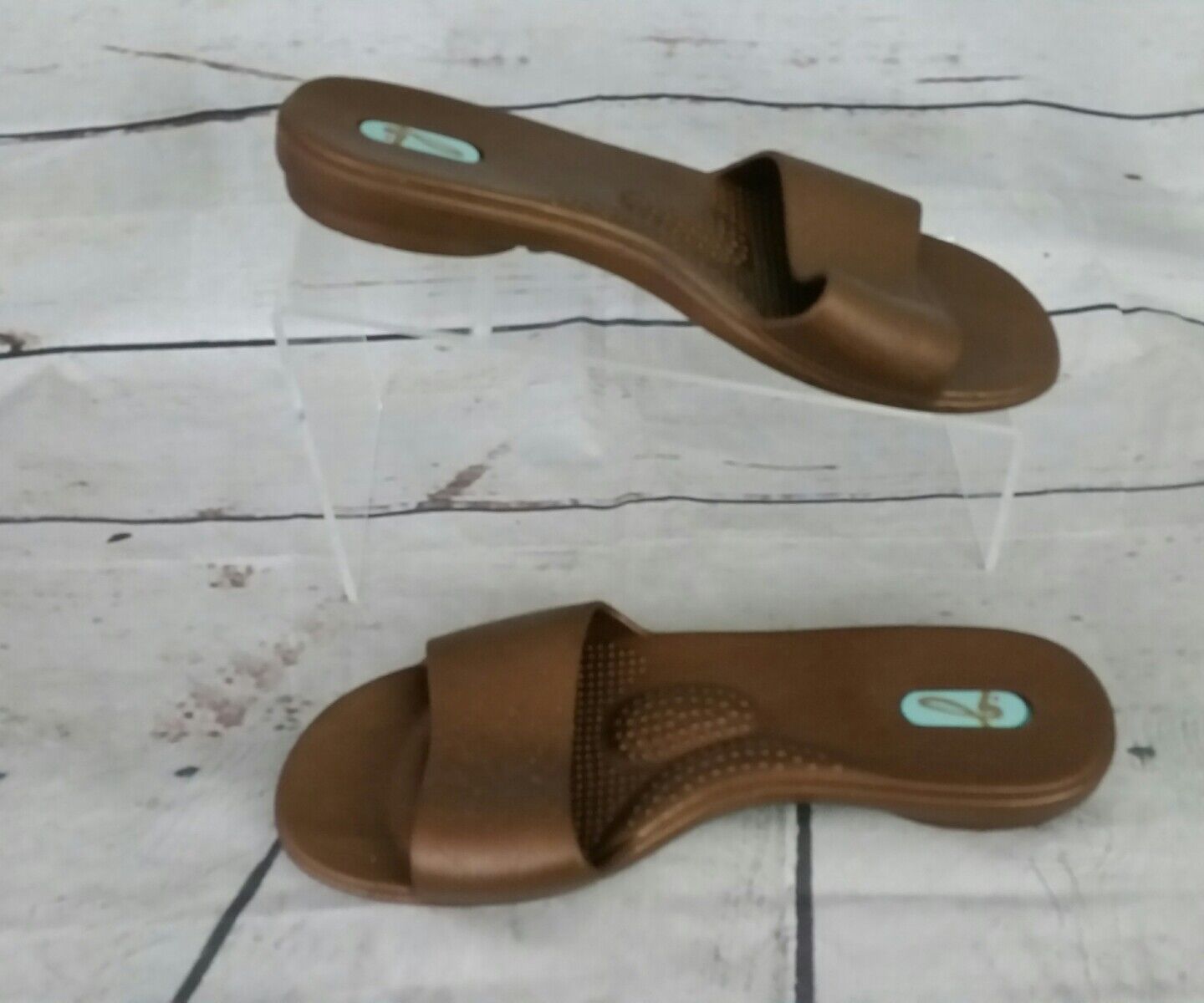 Okabashi Womens Oka Bee Slide Rubber Sandels Size Medium Made USA Okabashi Womens Oka Size Bee Slide Rubber Sandels Size Oka Medium Made USA 1a17a0