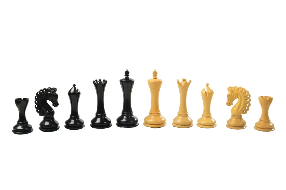 Wooden Chess Pieces , King Height - 4.50 Inches ,Ebony and Box Wood,Extra Queens - Image 2 of 4