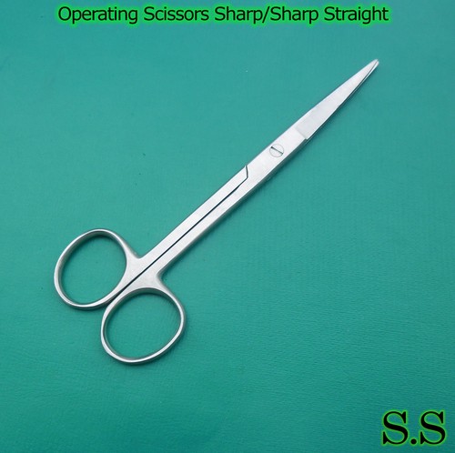 3 PIECES OF OPERATING DISSECTING SCISSORS 4.5" STRAIGHT SHARP SHARP - Picture 2 of 3