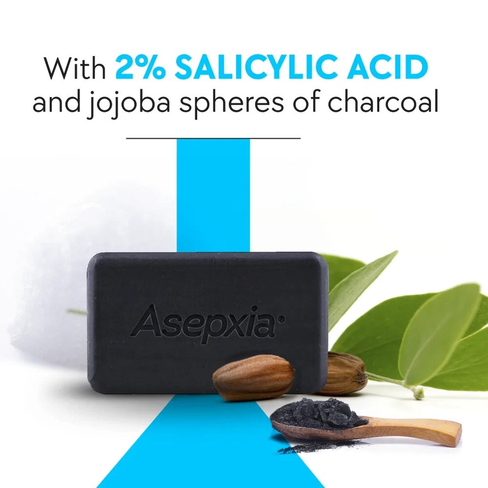 Asepxia Cleansing Bar Charcoal Face Wash Black Soap eBay